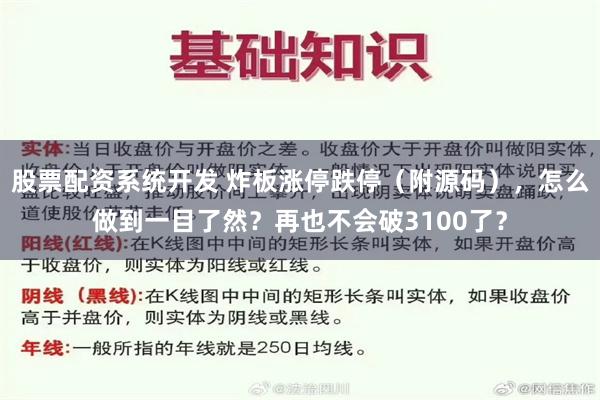 股票配资系统开发 炸板涨停跌停（附源码），怎么做到一目了然？再也不会破3100了？