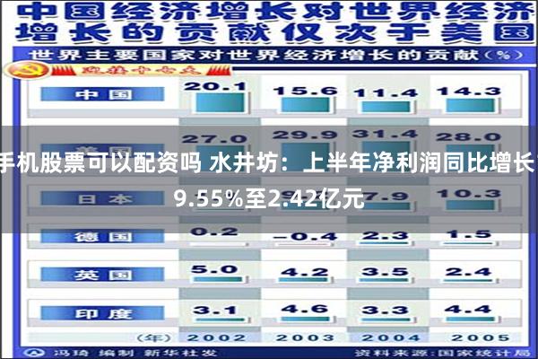 手机股票可以配资吗 水井坊：上半年净利润同比增长19.55%至2.42亿元