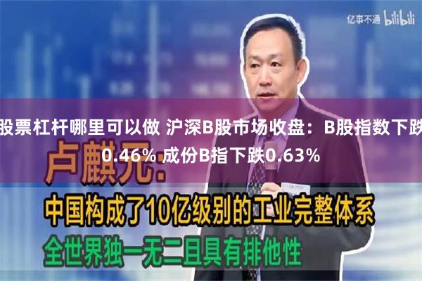 股票杠杆哪里可以做 沪深B股市场收盘：B股指数下跌0.46% 成份B指下跌0.63%